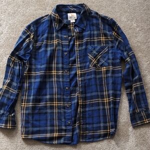 Field & Stream Blue and Gold Plaid Shirt
